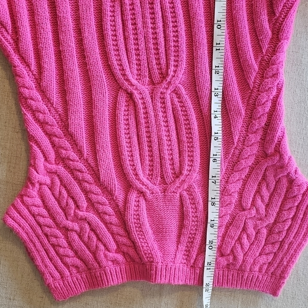 Ted Baker Daisuma Cable Knit Sweater Hot Pink Size 2 - Picture 11 of 16